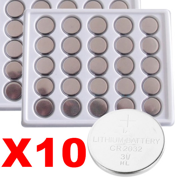 10x Knopfzelle Knopfbatterie Lithium CR2032