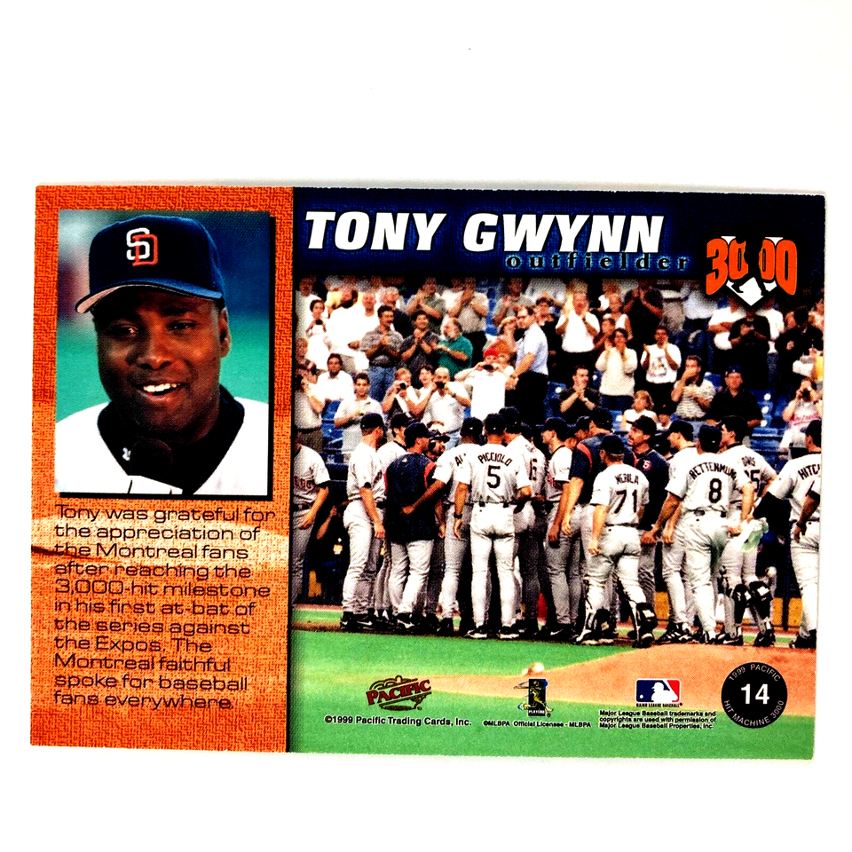 BATTE Louisville Slugger TONY GWYNN DÉDICACÉE 3000E COUP /3000 (Pap004633)