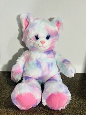16" Build-A-Bear BAB Pastel Swirl Cat Plush, Adorable, Hard To Find