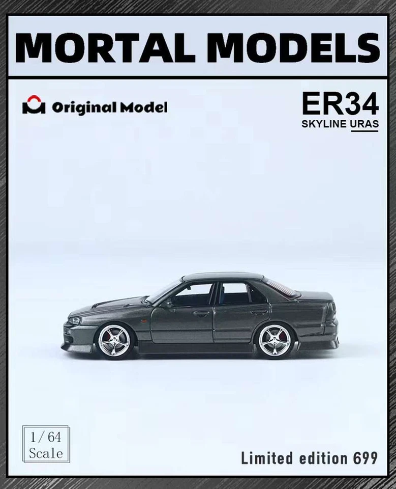 Mortal & OM 1:64 Nissan ER34 uras SKYLINE Diecast Toys Car Model Gift Collection - Photo 3/4
