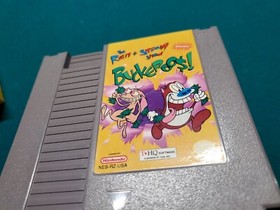 Ren & Stimpy Show Buckeroos NES Nintendo Box and Cart only -near mint +free case