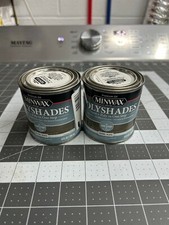 2-pack lot 1/2 pint Minwax Stain Polyurethane PolyShades Gloss Slate Oil-Based