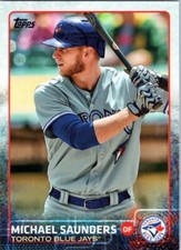 2015 Topps #424 Michael Saunders Toronto Blue Jays