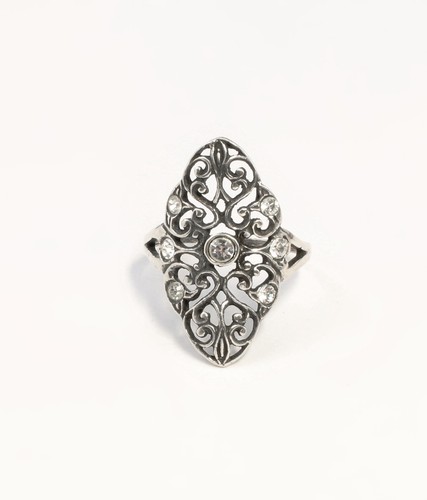 9901393 925er Bague en Argent avec Pierres Swarovski Gr. 52 Spirale Forme - Picture 2 of 3