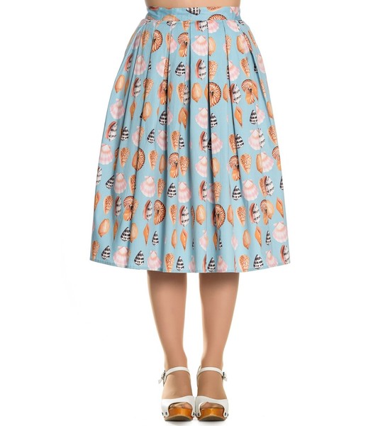 Hell Bunny Seashell Full/Circle Skirt Size S Rockabilly Pinup