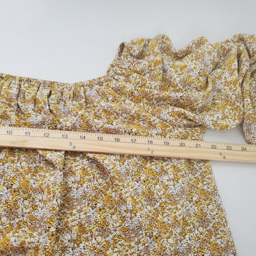 Patrizia Luca Milano Womens Floral Tiered Sleeve Off The Shoulder Top Size L - Picture 6 of 8
