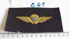 D&auml;nemark Fallschirmspringer Abzeichen Offizier golden auf schwarz 1 St&uuml;ck (B61)