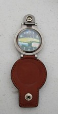 COLIBRI of London Leather GOLF Pocket Watch Works Great New Battery