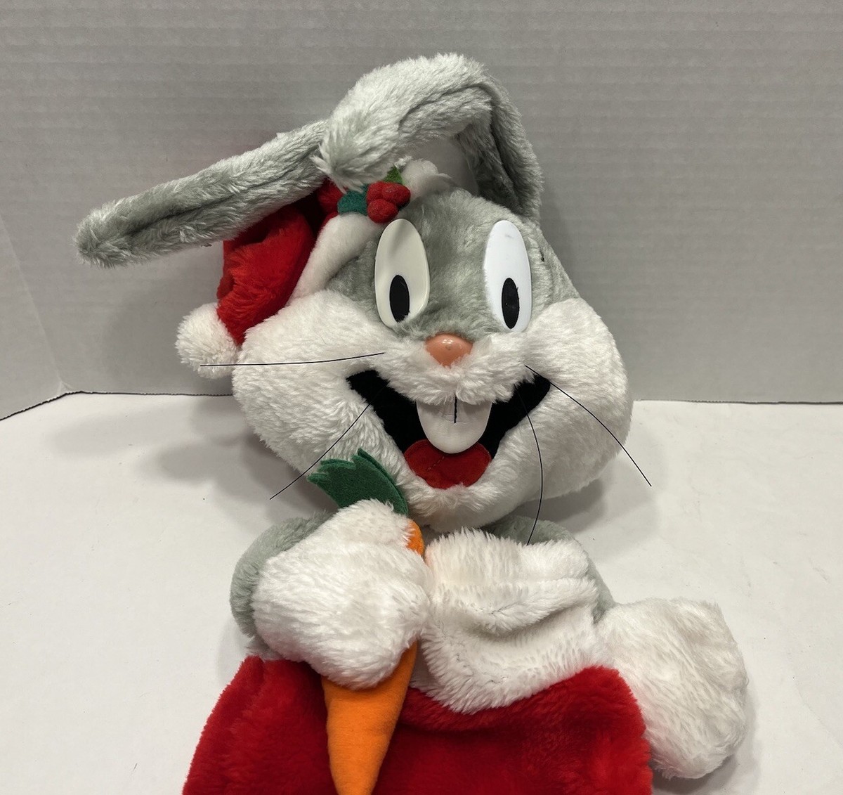 Vintage 1991 Plush Bugs Bunny Head Christmas Stocking 23” Warner