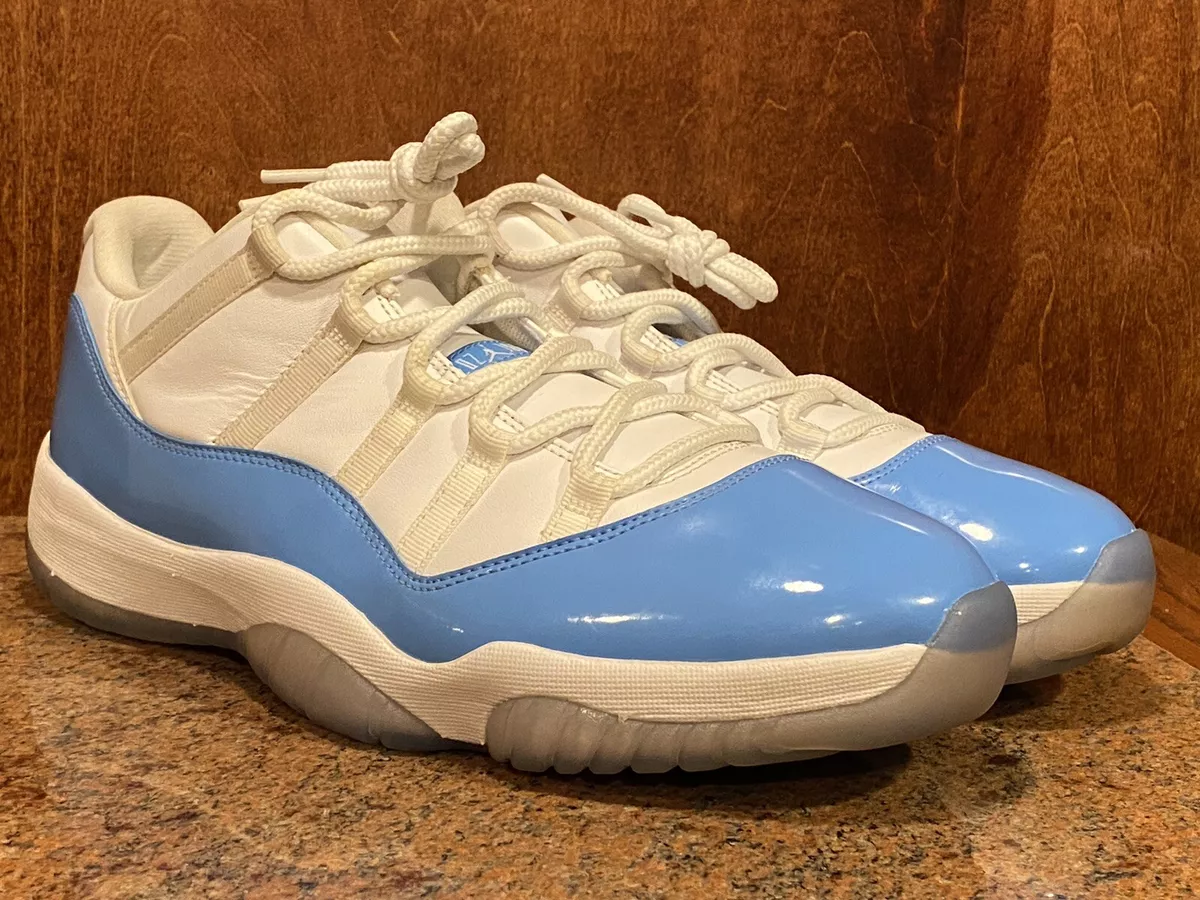 Worn Air Jordan 11 Retro Low UNC White/University Blue 528895-106 Size 13 No Box