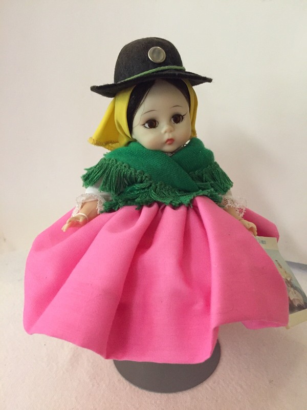 Madame Alexander 8” Portugal.  Restrung. Jointed Knees. Signed ALEX.  
