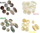 Saxophone Real Black Green White and Yellow Abalone Mother of Pearl Key Buttons