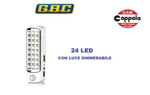 GBC LAMPADA RICARICABILE A LED ANTI BLACK-OUT CON DIMMER 38800210 