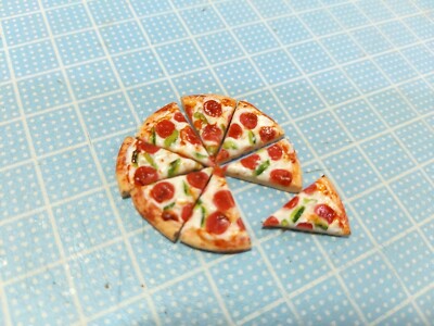 LUOZZY 4 Piezas De Pizza En Iniatura Casa De Uñecas Pizza Con Cajas