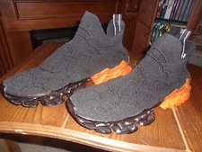 ORANGE & BLACK Bubble Sole Huarache style SLIP ON STRETCH SHOES SIZE 43 ?