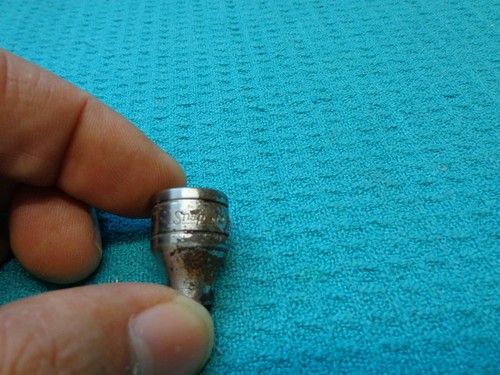 VINTAGE SNAP-ON TOOLS USA 3/8" DRIVE 1/4" 6 PT POINT SHALLOW SOCKET FS081 - Picture 2 of 5