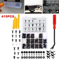 415pcs Body Pin Push Plastic Clips Fender Fasteners Bumper Rivet Screwdriver