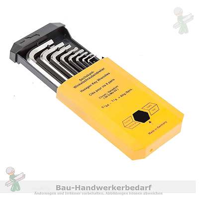 Promat Winkelschlüsselsatz CV Zollmasse von 5/64'' bis 3/8'' 8 tlg. NW 825 343