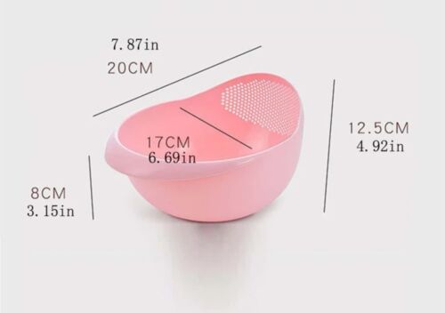 5 For $15 Wholesale Rice Washing Vegetable Fruit Strainer White Bowl Washer - Picture 2 of 3