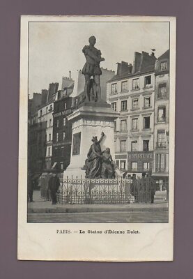 PARIS - The Place Maubert and the statue of Etienne Dolet --- (H1684)