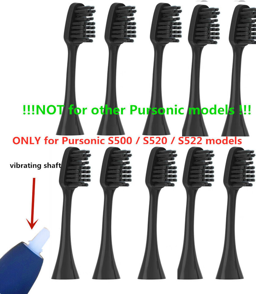 10x Replacement Toothbrush Brush Heads ONLY for Pursonic S50