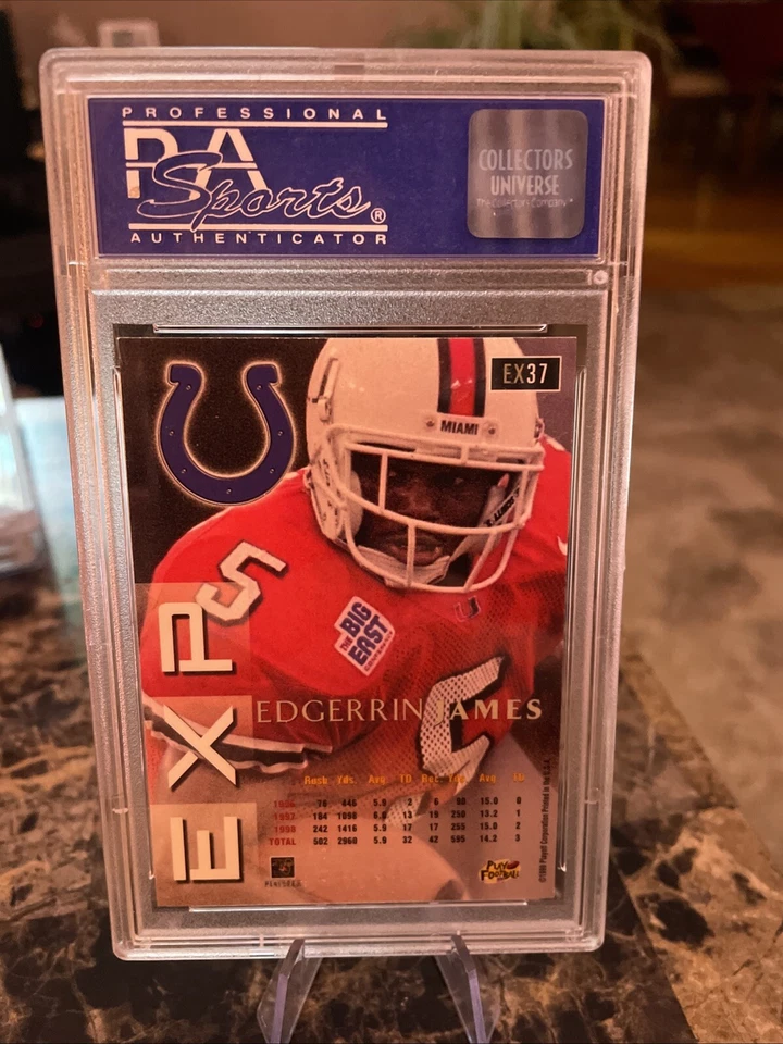 1999 PLAYOFF PRESTIGE EXP🏈EDGERRIN JAMES #EX37 (R/C) 👈MIAMI HURRICANES  COLTS - Image 2 of 2