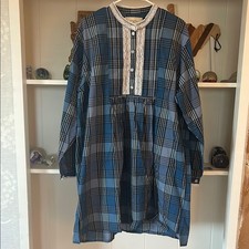 NWT Vintage Victoria's Secret Country Cottons Blue Plaid Nightgown Size L