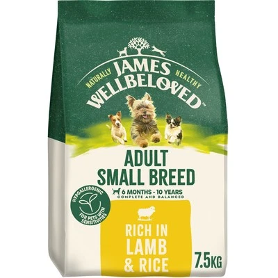 7.5kg James Wellbeloved Small Breed Adult Dry Dog Food Rich in Lamb & Rice