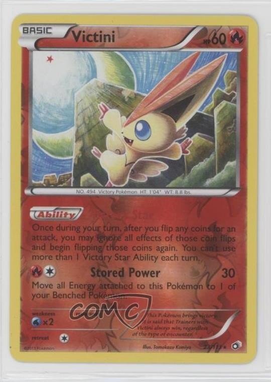 Victini Reverse Foil Pokemon Black & White Legendary Treasures #23