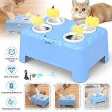 Interactive Cat Toy 2-in-1 Automatic Indoor Cat Toy USB Rechargeable Kitten Toy