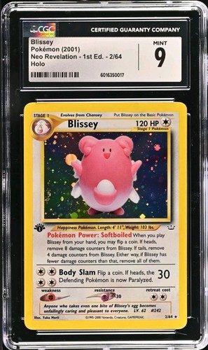 Blissey 1st Edition 2/64 Neo Revelation pokemon Holo Rare CGC 9 MINT