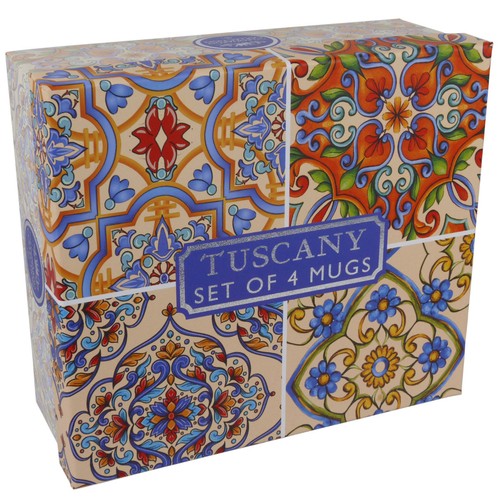 Juego de 4 Tazas China Diseño Toscana Colección Leonardo - Imagen 7 de 7