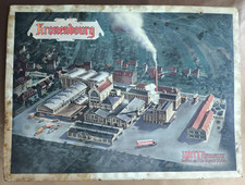 Vintage ancienne plaque publicitaire en tôle glacoide Brasserie Kronenbourg