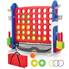 Giant 4 in a Row Connect Game, Adjustable Height Jumbo 4 to Score Giant Game Set