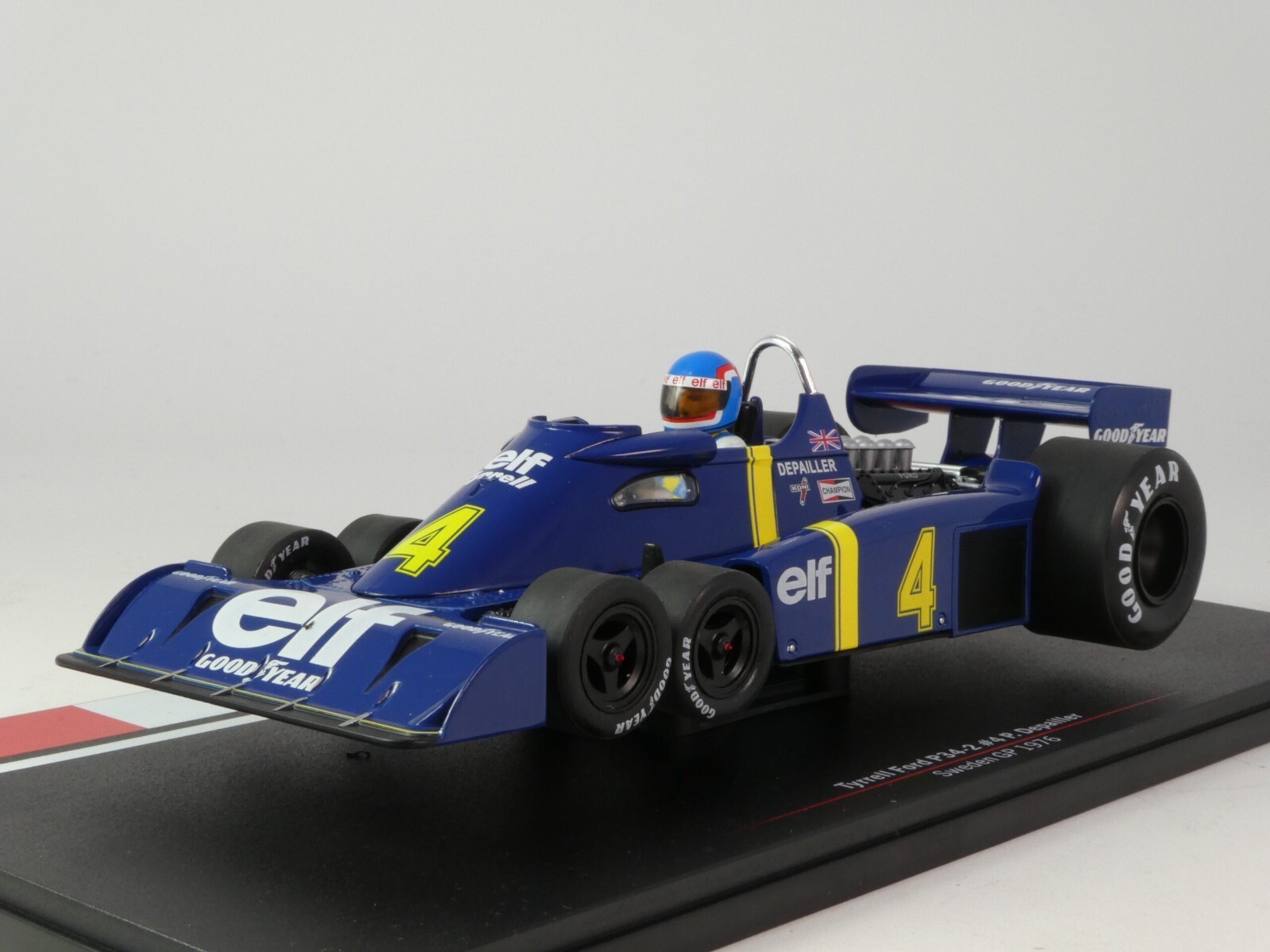 Tyrrell P34-2 F1 1976 miniature 1:18 MCG de Depailler au GP de Suède
