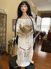 17" Paradise Galleries Native American Indian Swirling Waters Southwest Doll