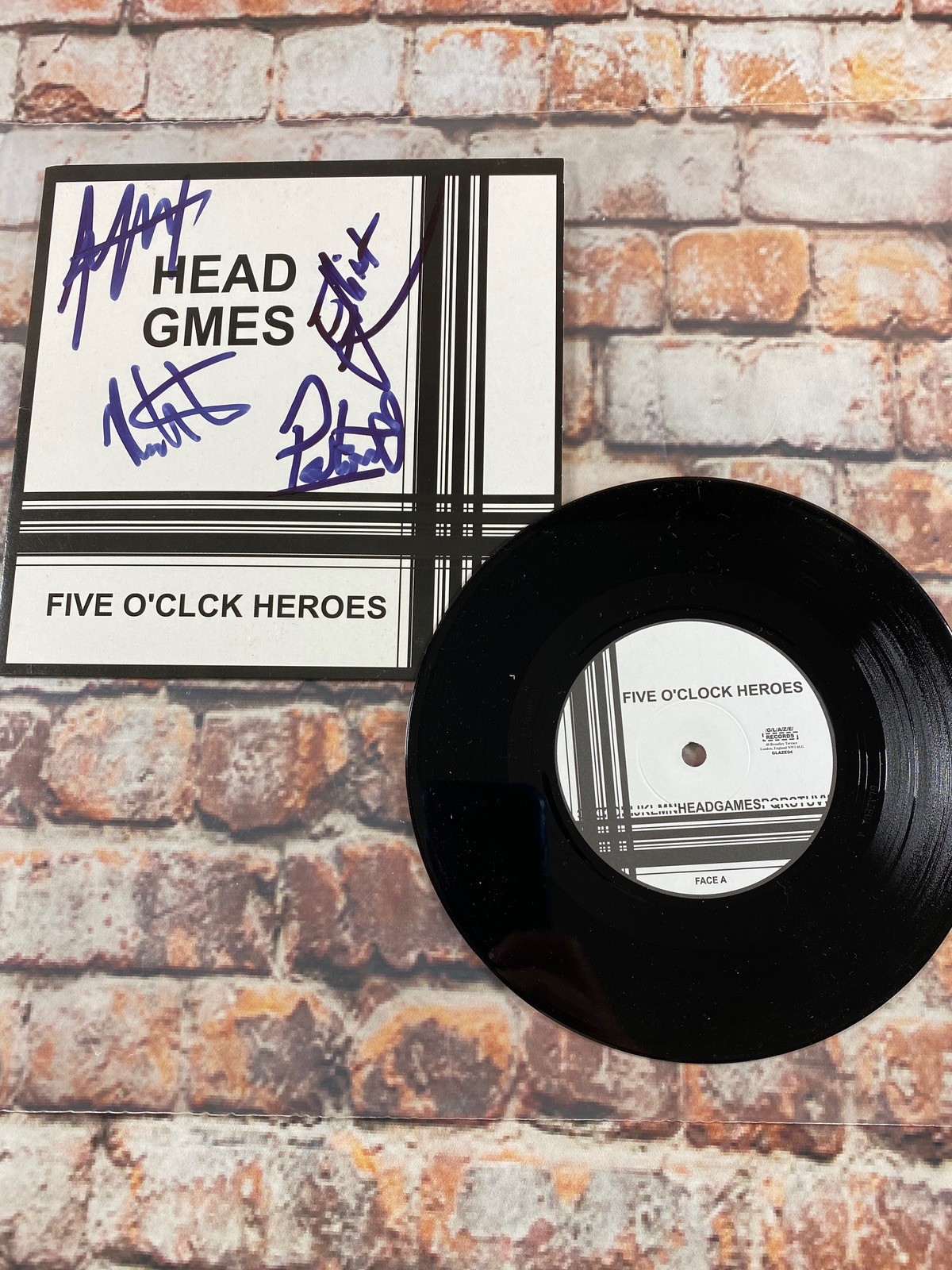 Five O'Clock Heroes Head Games 7"" Vinyl Records Unplayed Signed