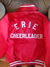 Vintage Style Holloway Red Varsity Jacket Windbreaker Erie Cheerleader Melissa