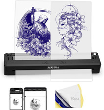 New Tattoo Stencil Printer - Fits A4-A8 Width Thermal Paper, Portable Wireless B