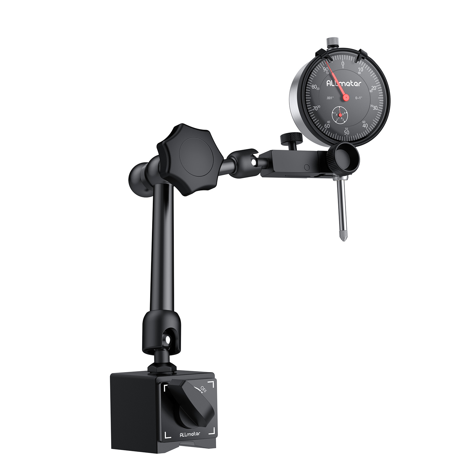 132lbs Digital Dial Indicator Magnetic Base Precision Test Gauge 0-1"/0-0.001"