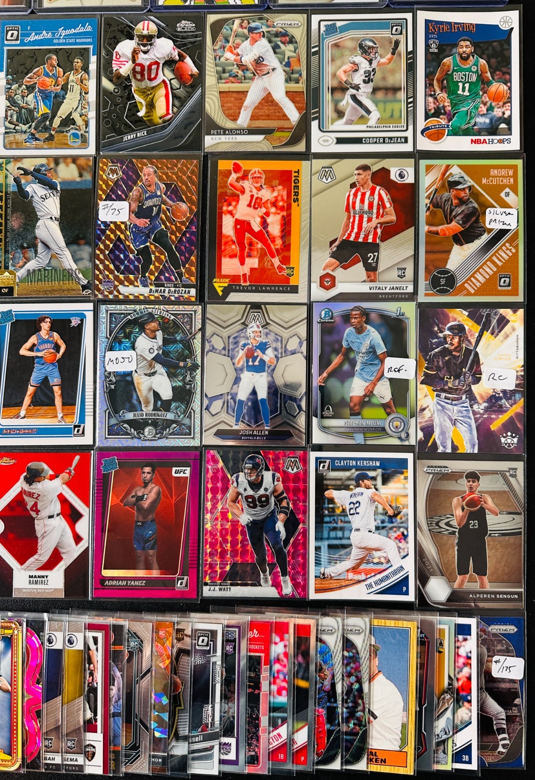 HUGE Sports CARD LOT! Jersey AUTO RC SP PRIZM Josh Allen, Mahomes, Aaron Judge view 7