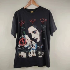 1996 Marilyn Manson Antichrist Superstar Cotton T shirt Black Reprint KH11141