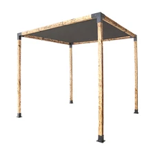 NNEDSZ Roof Pergola Gazebo Shed Matte Black Steel Brackets and Black Screen DIY