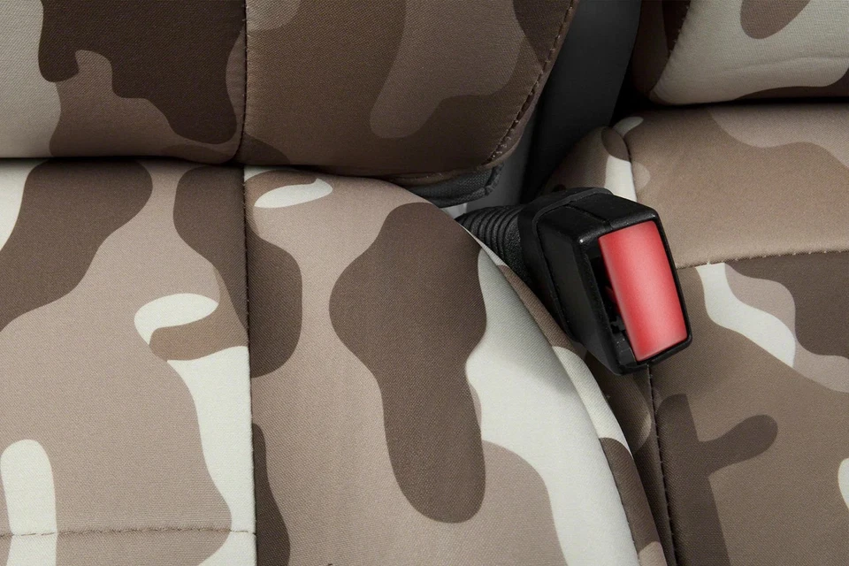 For Ford F-250 Super Duty 11-16 Traditional 2nd Row Camo Sand Custom Seat Covers Foto 4 de 4