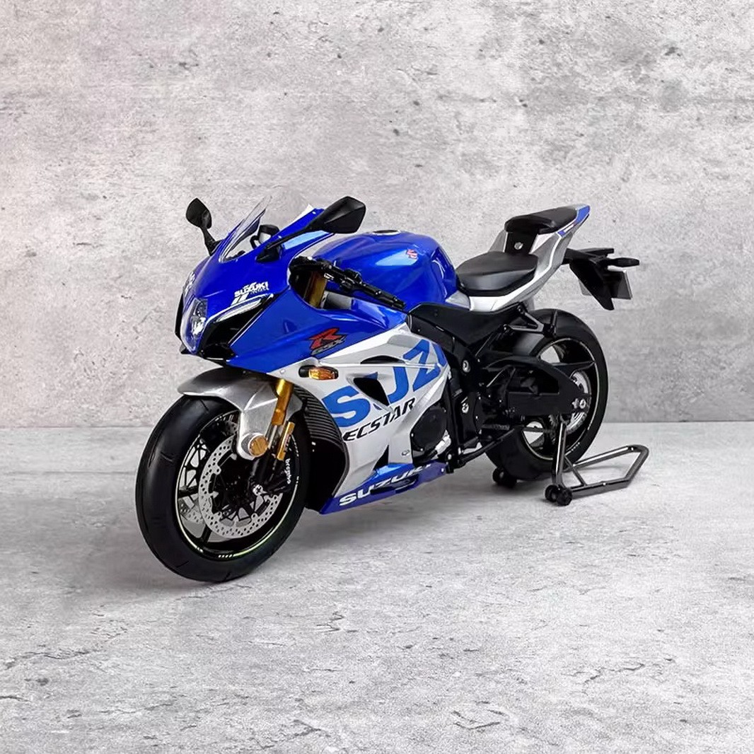 LCD 1/12 Scale Suzuki GSX-R 1000R Silver Motorcycle Diecast Model