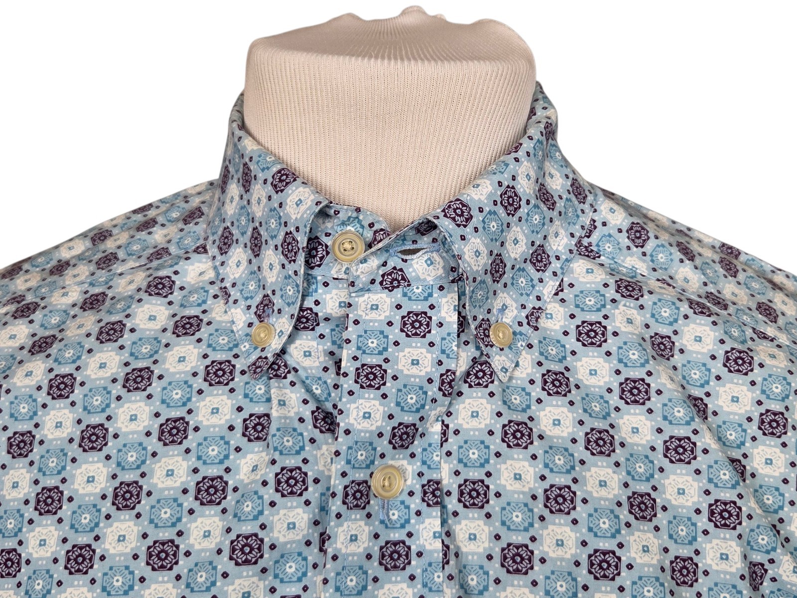 Ariat Blue Geometric Pattern L/S Button Down Shir… - image 2