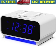 SmartSet Dual Alarm Clock W/ LED Display Digital AM FM Radio Battery Backup New
