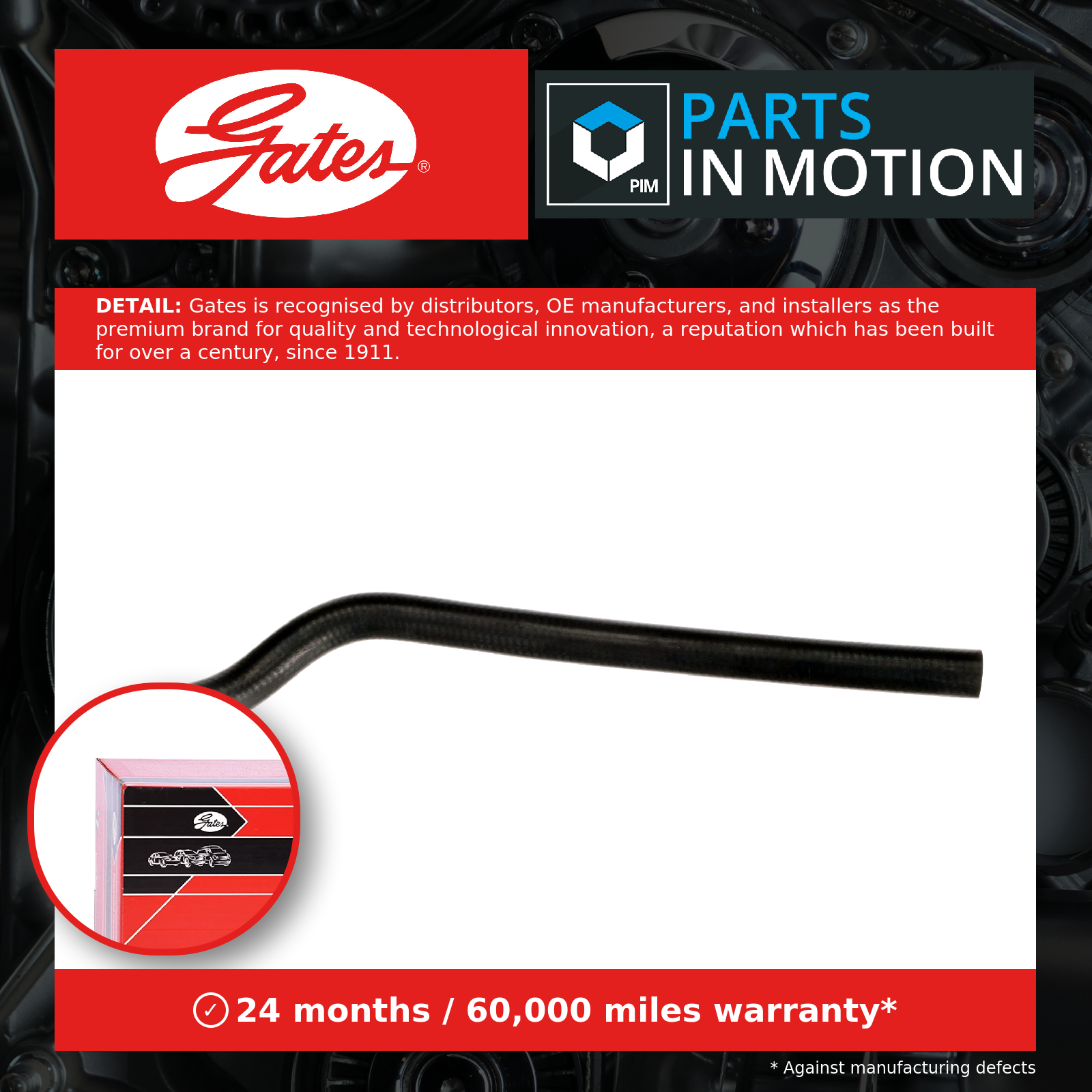 Radiator Hose fits VW GOLF 1.8 82 to 93 Coolant Gates 171819371 171820371 New - Image 6