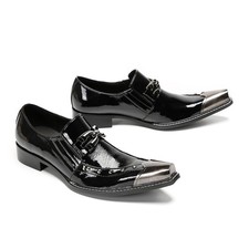 Men's Formal Leather Shoes Square Toe Business Oxford Korean Wedding Party Shoes