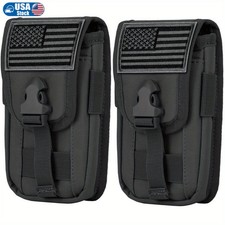 2 Pack MOLLE Phone Pouch with US Flag for 4.7...